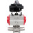 Кран шаровой BV3232P(3pc)-FP-W-ISO-H LONG Ду40 Ру40 полнопроходной, корпус - нержавеющая сталь 316, уплотнение - PTFE, под приварку, с пневмоприводом PA-DA-065 и БКВ APL-410N EX в Уфе