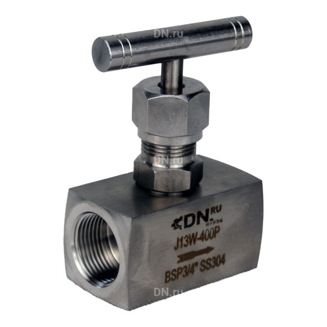 Клапан игольчатый VN3131M-T-Ht 1/4″ Ду8 Ру400 резьбовой, корпус - нержавеющая сталь 304, уплотнение - металл, с Т-образной рукояткой в Уфе