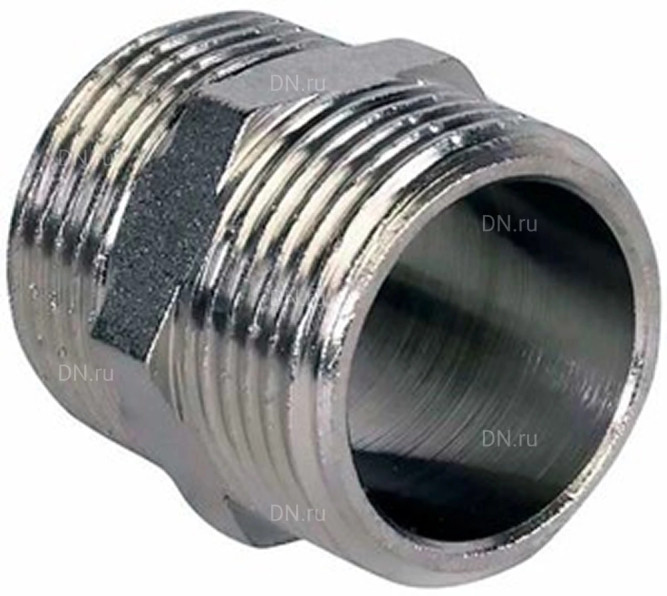 Ниппель Н-304-НР-НР 1/8″ Ду6 Ру20, корпус - нержавеющая сталь AISI 304, присоединение - наружная/наружная резьба, тип резьбы - BSPT в Уфе