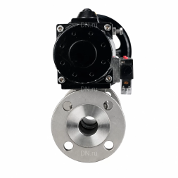 Кран шаровой BV3131P(3pc)-FP-F-ISO-H Ду100 Ру16 полнопроходной, фланцевый, корпус - нержавеющая сталь 304, PTFE, 22х22, WDVF, с пневмоприводом PA-DA-105-1 и пневмораспределителем 4M320-08 AC220V