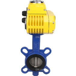 Затвор дисковый поворотный WBV1432E-2W-Fb-H Ду300 Ру16, корпус - чугун GGG50, диск - нержавеющая сталь 316L, уплотнение - EPDM, с электроприводом QT-N-060EM-O1-380VAC-У1 380В