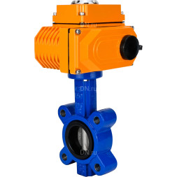 Затвор дисковый поворотный WBV1616E-2W-Fb-H Ду150 Ру16 LUG межфланцевый, корпус - чугун QT450, диск - чугун QT450, уплотнение - EPDM, с 1/4-оборотным электроприводом QT-N-020EM-O1-220VAC-У1 220В HARK