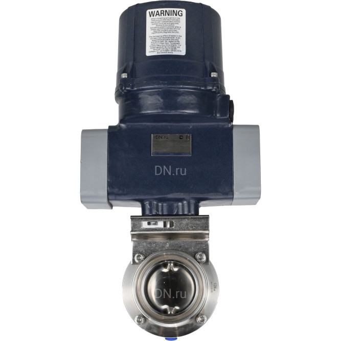 Затвор дисковый поворотный WBV3131S-2W-T-H Ду15 Ру10 резьбовой, корпус - пищевая нерж. сталь AISI 304, диск - нерж. сталь AISI 304, уплотнение - Silicon, с электроприводом четвертьоборотным QTSA-N-003EM-O0-220VAC с пружинным возвратом в Уфе