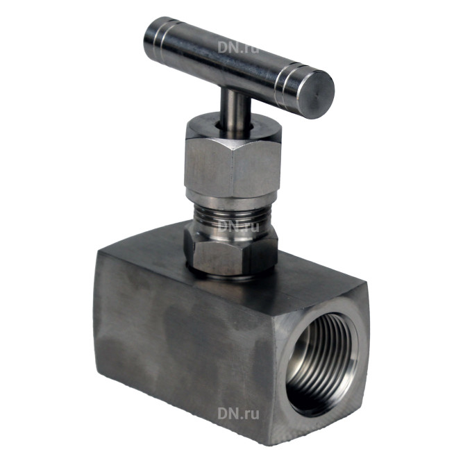 Клапан игольчатый VN3131M-T-Ht 1/2″ Ду15 Ру400 резьбовой, корпус - нержавеющая сталь 304, уплотнение - металл, с Т-образной рукояткой в Уфе