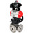Кран шаровой BV3232P(4pc)-FP-3WL-F Ду20 Ру16 полнопроходной трехходовой, фланцевый, корпус - нержавеющая сталь SS316, с пневмоприводом PA-DA-052 двойного действия, БКВ APL-410N EX и ручным дублером MON1-250-T26-ISO в Уфе