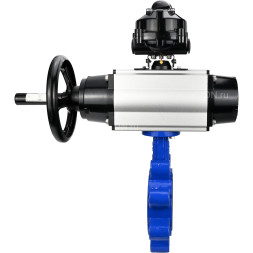 Затвор дисковый поворотный WBV1631E-2W-Fb-H Ду125 Ру16 LUG корпус - чугун QT450, диск - нержавеющая сталь 304, уплотнение - EPDM, с пневмоприводом PA-DA-105-1, пневмораспределителем 4M310-08 DC24V и БКВ APL-510N EX