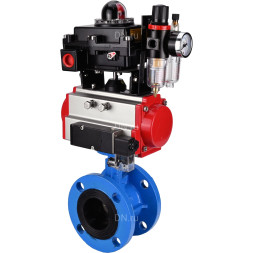 Затвор дисковый поворотный WBV1313E-2W-F-H Ду200 Ру16 фланцевый, корпус - чугун GGG40, диск - чугун GGG40, EPDM, с пневмоприводом PA-DA-140, пневмораспределителем 4M310-08 DC24V, БКВ APL-410N EX и БПВ AFC2000