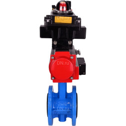 Затвор дисковый поворотный WBV1313E-2W-F-H Ду50 Ру16 фланцевый, корпус - чугун GGG40, диск - чугун GGG40, EPDM, с пневмоприводом PA-DA-105, пневмораспределителем 4M310-08 DC24V, БКВ APL-410N EX и БПВ AFC2000