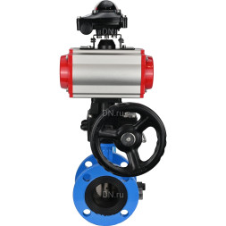 Затвор дисковый поворотный WBV1313E-2W-F-H Ду200 Ру16 фланцевый, корпус - чугун GGG40, диск - чугун GGG40, EPDM, с пневмоприводом PA-DA-140, пневмораспределителем 4V320-08 AC220V, БКВ APL-210N и дублером MON2-450-T28-ISO