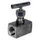 Клапан игольчатый VN3131M-T-Ht 1 1/2″ Ду40 Ру400 резьбовой, корпус - нержавеющая сталь 304, уплотнение - металл, с Т-образной рукояткой