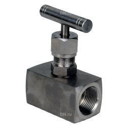 Клапан игольчатый VN3131M-T-Ht 1 1/2″ Ду40 Ру400 резьбовой, корпус - нержавеющая сталь 304, уплотнение - металл, с Т-образной рукояткой