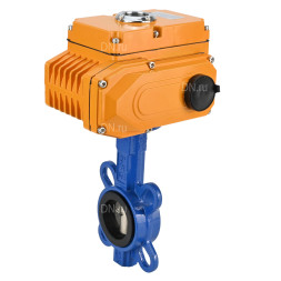 Затвор дисковый поворотный WBV1432N-2W-Fb-H Ду300 Ру16, корпус - чугун GGG50, диск - нержавеющая сталь 316L, уплотнение - NBR, с электроприводом QT-N-060EM-1-24VAC-У1