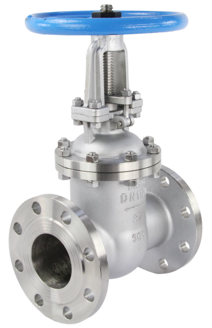 Задвижка клиновая 30нж64нж GVWR3131M-2W-F-S Ду100 Ру25 фланцевая, корпус - нержавеющая сталь 304, материал клина - нержавеющая сталь 304, уплотнение - металл, со штурвалом GAIR в Уфе