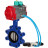 Затвор дисковый поворотный WBV1631N-2W-Fb-H Ду80 Ру16 LUG корпус - чугун QT450, диск - нержавеющая сталь 304, уплотнение - NBR, с пневмоприводом PA-DA-083, пневмораспределителем 4V320-08 AC220V и магнитным переключателем ALS200D в Уфе