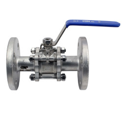 Кран шаровой BV3131P(3pc)-FP-F-H Ду50 Ру40, полнопроходной, трехсоставной, сталь 304, уплотнение - PTFE, фланцевый с рукояткой
