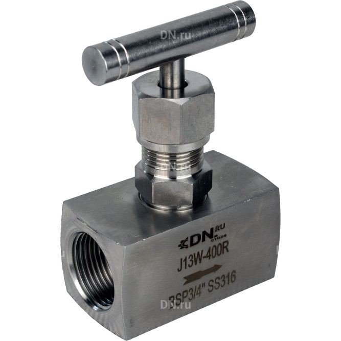 Клапан игольчатый VN3232M-T-Ht 1/2″ Ду15 Ру400 резьбовой, корпус - нержавеющая сталь 316, уплотнение - металл, с Т-образной рукояткой в Уфе