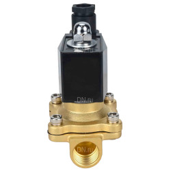 Клапан электромагнитный VS300-NT-NO-24VAC 1 1/2″ Ду40 Ру10 прямого действия двухходовой, корпус - латунь, присоединение - внутренняя резьба, уплотнение - NBR, нормально-открытый, катушка - 24 В AC