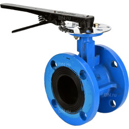 Затвор дисковый поворотный WBV1313E-2W-F-H Ду50 Ру16 фланцевый, корпус - чугун GGG40, диск - чугун GGG40, уплотнение - EPDM, с рукояткой, с ISO-фланцем F05, квадрат штока 9х9
