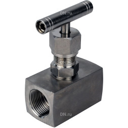 Клапан игольчатый VN3232M-T-Ht 3/4″ Ду20 Ру400 резьбовой, корпус - нержавеющая сталь 316, уплотнение - металл, с Т-образной рукояткой