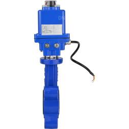 Затвор дисковый поворотный WBV1631N-2W-Fb-H Ду50 Ру16 LUG межфланцевый, корпус - чугун QT450, диск - нержавеющая сталь AISI 304, уплотнение - NBR, с электроприводом QT-N-003EM-O1-12VDC-У1 blue 12В
