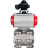 Кран шаровой BV3232P(3pc)-FP-SW-ISO-H Ду100 Ру63 полнопроходной, корпус - нержавеющая сталь SS316, под приварку, с пневмоприводом PA-DA-105, БКВ APL-210N в Уфе