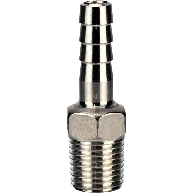 Штуцер елочка BF31-T-3/4-25 3/4″х25мм Ду20 Ру16 шланговый, корпус - нержавеющая сталь AISI 304 (CF8), присоединение - наружная резьба/штуцер в Уфе