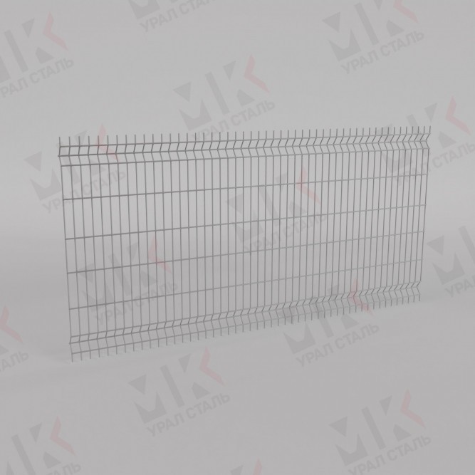 3Д забор белый (RAL 9003) 2500х3000х3 Profi в Уфе