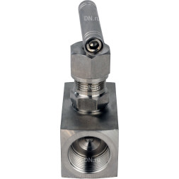 Клапан игольчатый VN3232M-T-Ht 1 1/2″ Ду40 Ру400 резьбовой, корпус - нержавеющая сталь 316, уплотнение - металл, с Т-образной рукояткой