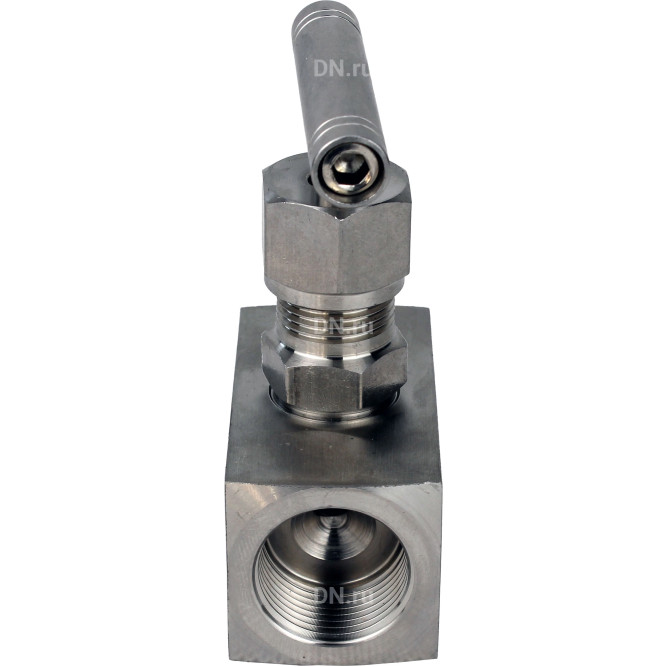 Клапан игольчатый VN3232M-T-Ht 1 1/2″ Ду40 Ру400 резьбовой, корпус - нержавеющая сталь 316, уплотнение - металл, с Т-образной рукояткой в Уфе