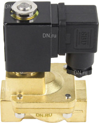 Клапан электромагнитный VS400-VT-NC-220VAC 1/2″ Ду15 Ру16, соленоидный двухходовой, корпус - латунь, уплотнение - Viton, резьбовой, нормально-закрытый, пилотный, катушка - 220В