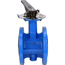 Затвор дисковый поворотный WBV1313E-2W-F-H Ду150 Ру16 фланцевый, корпус - чугун GGG40, диск - чугун GGG40, уплотнение - EPDM, с рукояткой, с ISO-фланцем F07, квадрат штока 14х14