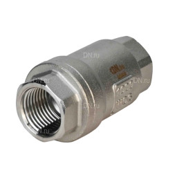 Клапан обратный VCS3232P-T 1″ 1/2 Ду40 Ру63 резьбовой, пружинный, корпус - нержавеющая сталь 316, диск - нержавеющая сталь 316, уплотнение - металл