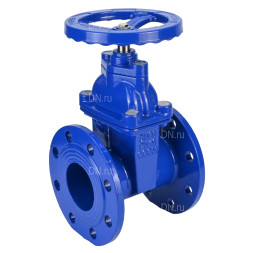 Задвижка клиновая 30ч39р (аналог МЗВ) GVWN1414E-2W-F-S blue Ду150 Ру10/16 фланцевая, корпус - чугун GGG50, уплотнение - EPDM, со штурвалом и невыдвижным штоком, цвет - синий