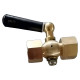 Кран запорный для манометра BVPG0000P-3WT-T-H ВР/ВР G1/2″-G1/2″ Ду15 Ру25 трехходовой, резьбовой, корпус - латунь HPb57-3, шар - латунь HPb57-3, уплотнение - PTFE, с рукояткой