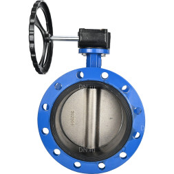 Затвор дисковый поворотный WBV1313E-2W-F-R Ду300 Ру16 фланцевый, корпус - чугун GGG40, диск - чугун GGG40, уплотнение - EPDM, управление – редуктор, с ISO-фланцем F10, квадрат штока 22х22
