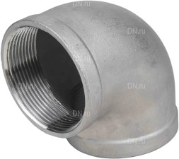 Отвод (уголок) ВР-ВР-316 1/2″ Ду15 Ру16 угол 90°, корпус - нержавеющая сталь 316, присоединение - внутренняя / внутренняя резьба