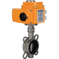 Затвор дисковый поворотный WBV3131V-2W-Fb-H Ду200 Ру16 межфланцевый, корпус - нержавеющая сталь 304, диск - нержавеющая сталь 304, уплотнение - VITON, с электроприводом QT-N-040EM-O1-380VAC-У1 380В HARK