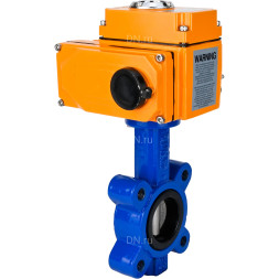 Затвор дисковый поворотный WBV1631E-2W-Fb-H Ду150 Ру16 LUG корпус - чугун QT450, диск - нержавеющая сталь 304, уплотнение - EPDM, межфланцевый, с электроприводом QT-N-020EM-O1-380VAC-У1 380В