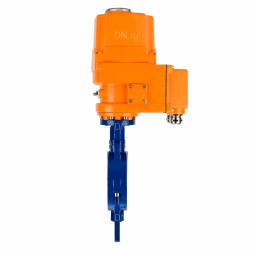 Затвор дисковый поворотный WBV3434Pf-2W-Fb-H Ду50 Ру16 корпус - углеродистая сталь WCB, диск - углеродистая сталь WCB, футерованный PTFE, уплотнение - PTFE, с электроприводом QT-EX-005M-O2-380VAC-У1