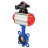 Затвор дисковый поворотный WBV3432V-2W-Fb-H Ду150 Ру16, корпус - углеродистая сталь WCB, диск - нержавеющая сталь 316L, уплотнение - Viton, с пневмоприводом PA-SA-130 с возвратными пружинами, с пневмораспределителем 4V320-10 AC220V, с БКВ APL-210N в Уфе