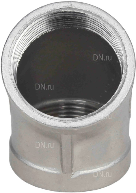 Отвод (полуотвод) ВР-ВР-316 1/2″ Ду15 Ру16 угол 45°, корпус - нержавеющая сталь 316, присоединение - внутренняя / внутренняя резьба в Уфе