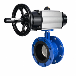 Затвор дисковый поворотный WBV1331E-2W-F-H Ду50 Ру16 фланцевый, корпус - чугун GGG40, диск - нержавеющая сталь 304, уплотнение - EPDM, с пневмоприводом PA-DA-105-1 и пневмораспределителем 4M310-08 DC24V