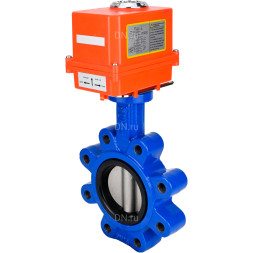 Затвор дисковый поворотный WBV1631E-2W-Fb-H Ду50 Ру16 LUG корпус - чугун QT450, диск - нержавеющая сталь 304, уплотнение - EPDM, межфланцевый, с электроприводом QT-N-003EM-O1-220VAC-У1 MINI 220В