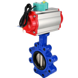 Затвор дисковый поворотный WBV1616E-2W-Fb-H Ду125 Ру16 LUG корпус - чугун QT450, диск - чугун QT450, уплотнение - EPDM, с пневмоприводом PA-DA-105 и магнитным переключателем ALS200D