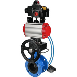 Затвор дисковый поворотный WBV1313E-2W-F-H Ду150 Ру16 фланцевый, корпус - чугун GGG40, диск - чугун GGG40, EPDM, с пневмоприводом PA-DA-130, пневмораспределителем 4V320-08 AC220V, БКВ APL-410N EX и ручным дублером MON1-250-T26-ISO