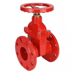 Задвижка клиновая 30ч39р (аналог МЗВГ) GVWN1414S-2W-F-S red Ду50 Ру10/16 фланцевая, корпус - чугун GGG50, уплотнение - силикон, со штурвалом и невыдвижным штоком, цвет - красный