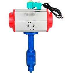 Затвор дисковый поворотный WBV1413E-2W-Fb-H Ду50 Ру16 корпус - чугун GGG50, диск - чугун GGG40, уплотнение - EPDM, с пневмоприводом PA-DA-065 и магнитным переключателем ALS200D