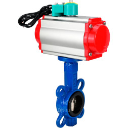 Затвор дисковый поворотный WBV1413E-2W-Fb-H Ду50 Ру16 корпус - чугун GGG50, диск - чугун GGG40, уплотнение - EPDM, с пневмоприводом PA-DA-065 и магнитным переключателем ALS200D