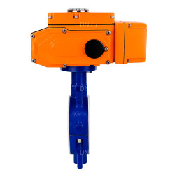 Затвор дисковый поворотный WBV3434Pf-2W-Fb-H Ду50 Ру16 корпус - углеродистая сталь WCB, диск - углеродистая сталь WCB, футерованный PTFE, уплотнение - PTFE, с электроприводом QT-N-005EM-B1-220VAC-У1-HARK