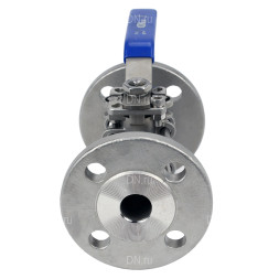 Кран шаровой BV3131P(3pc)-FP-F-ISO-H Ду20 Ру40, полнопроходной, трехсоставной, сталь 304, уплотнение - PTFE, фланцевый, с ISO-фланцем